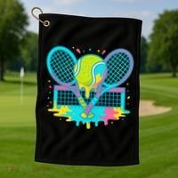 Tennis Ice Cream Drip Golf Towel thumb 1