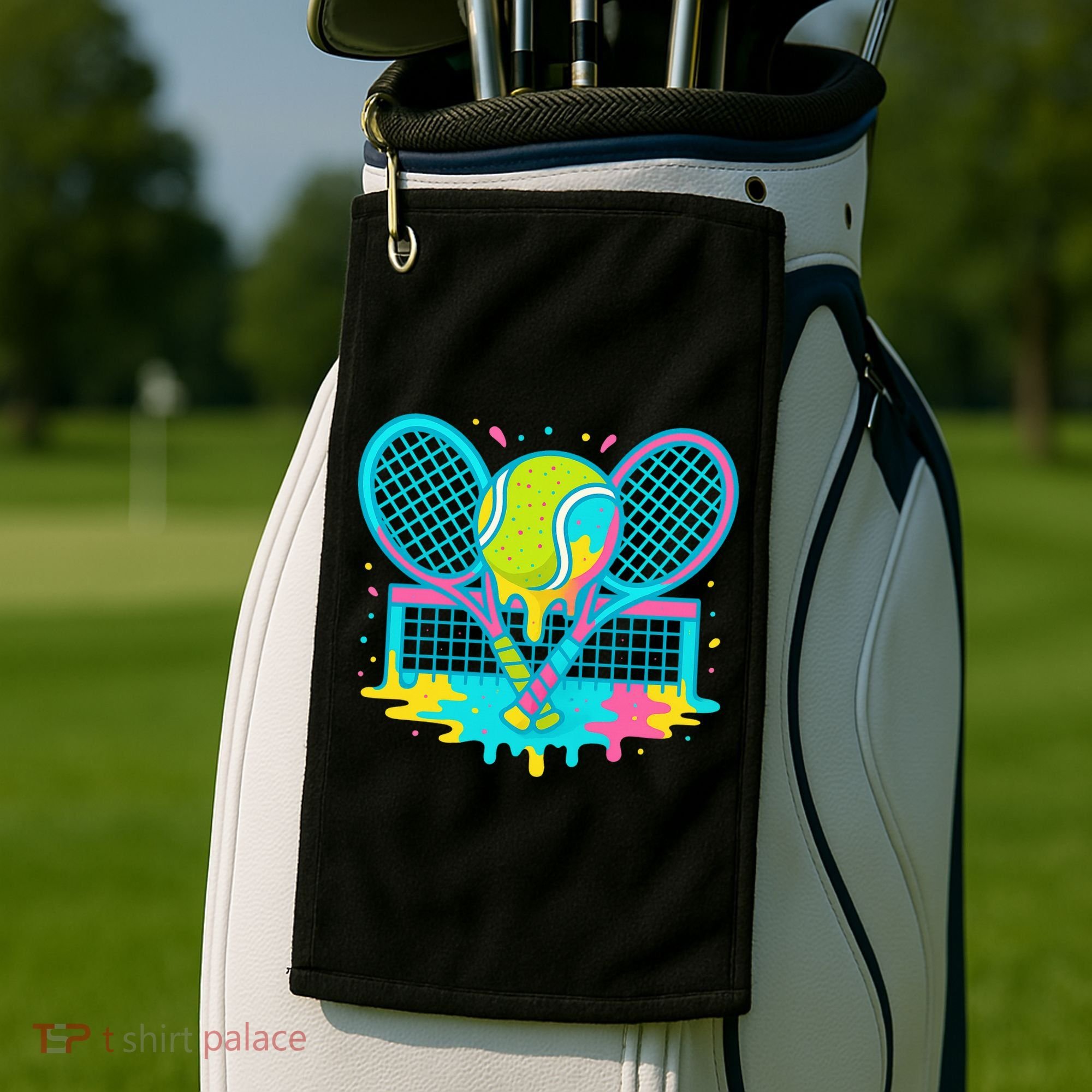 Tennis Ice Cream Drip Golf Towel