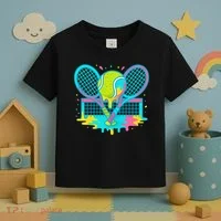 Tennis Ice Cream Drip Toddler T-Shirt thumb 3