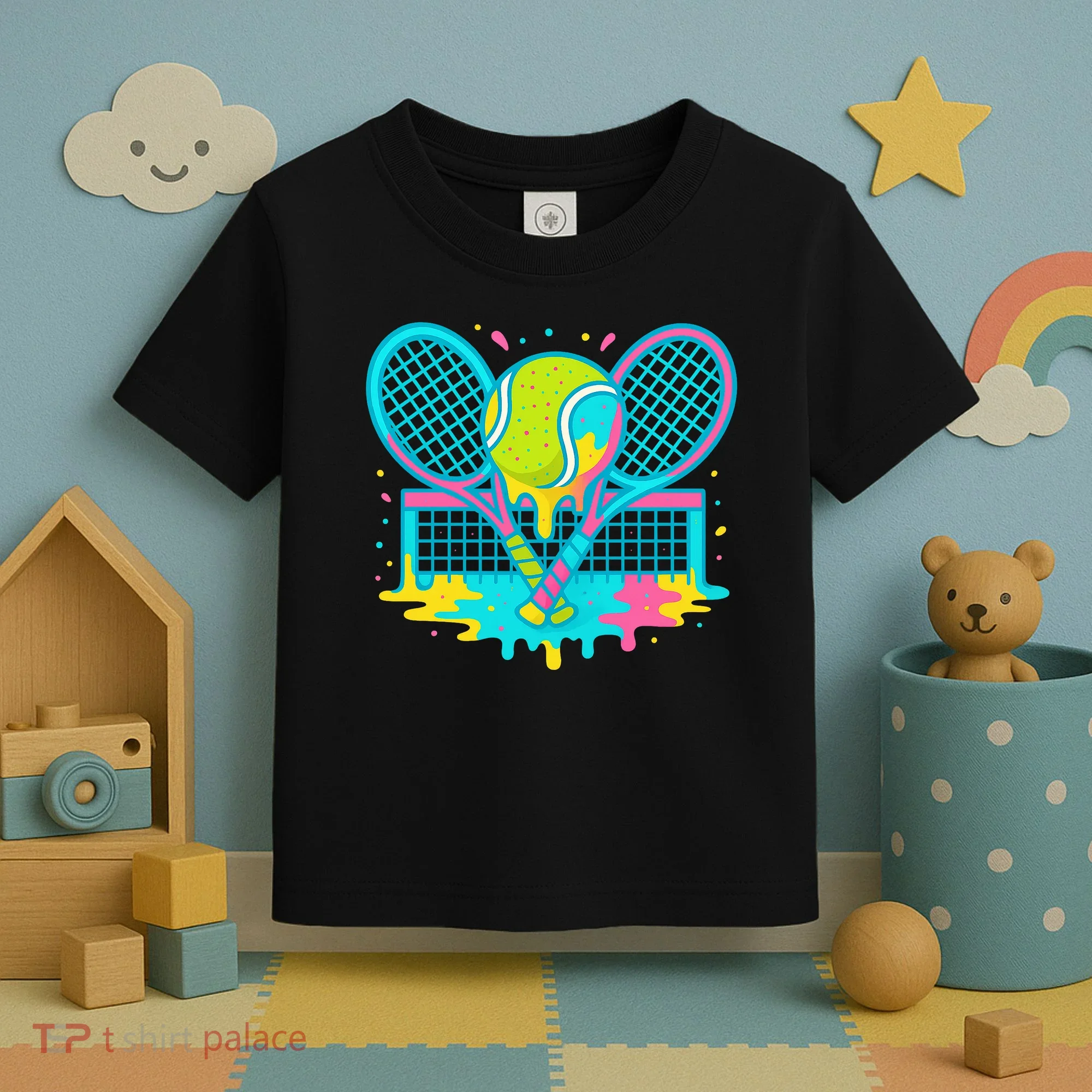 Tennis Ice Cream Drip Toddler T-Shirt