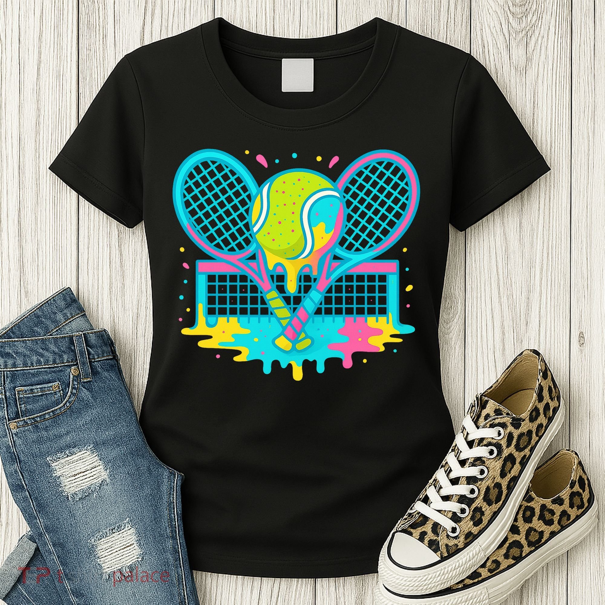 Tennis Ice Cream Drip Women's T-Shirt