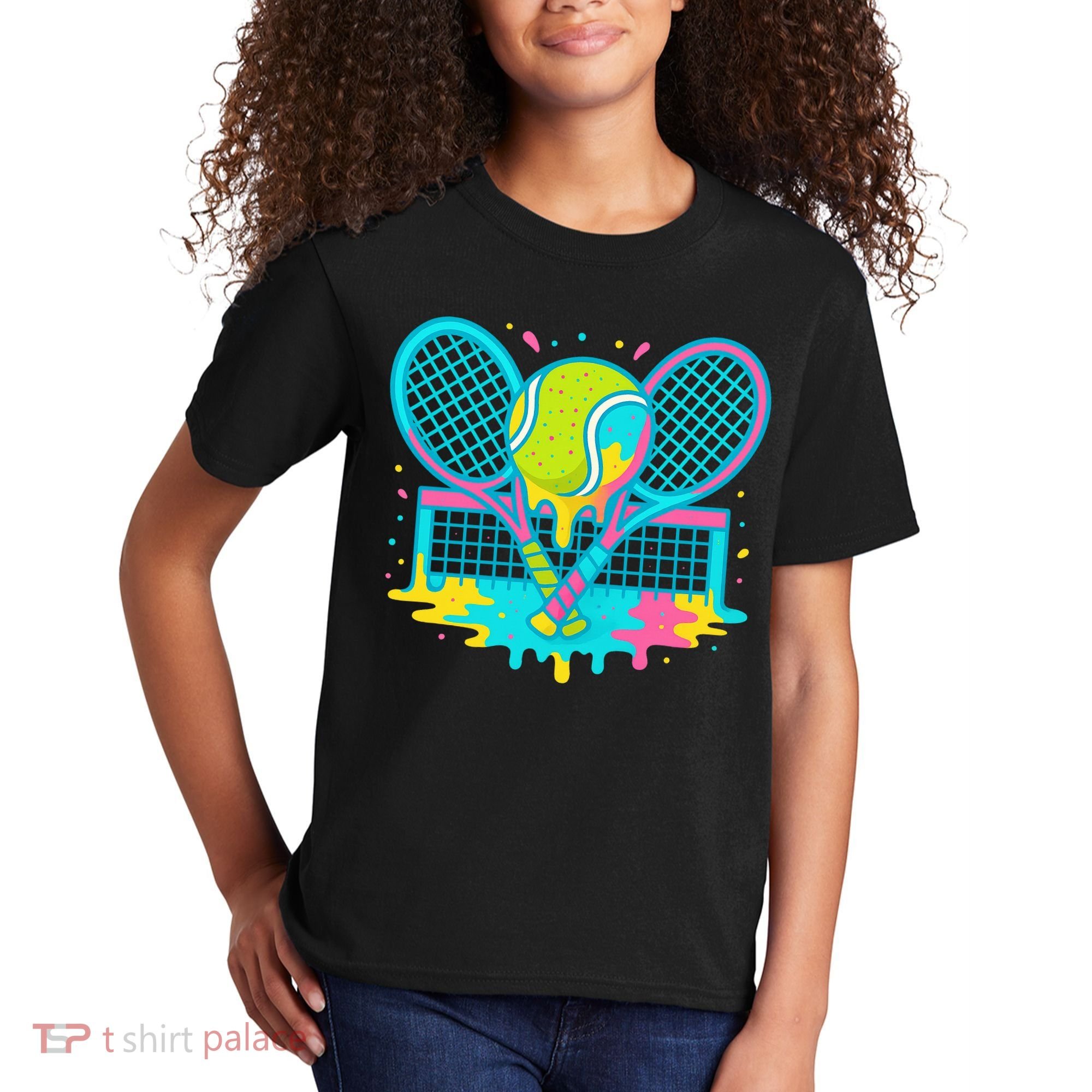 Tennis Ice Cream Drip Kids T-Shirt