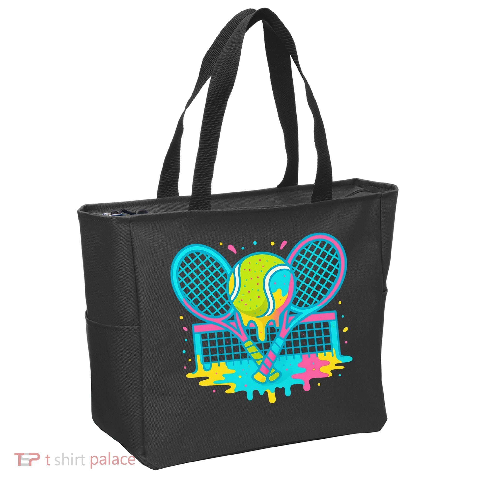 Tennis Ice Cream Drip Tote Bag