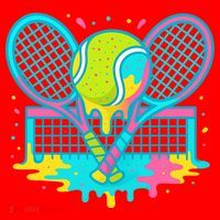 Tennis Ice Cream Drip Santa Hat thumb 1