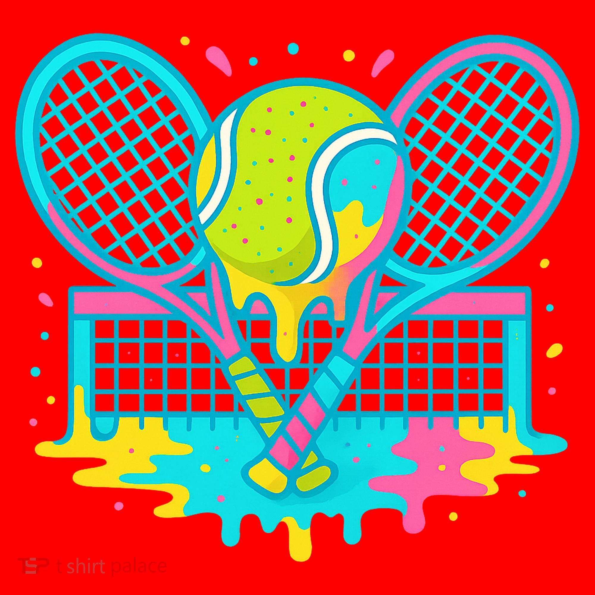 Tennis Ice Cream Drip Santa Hat