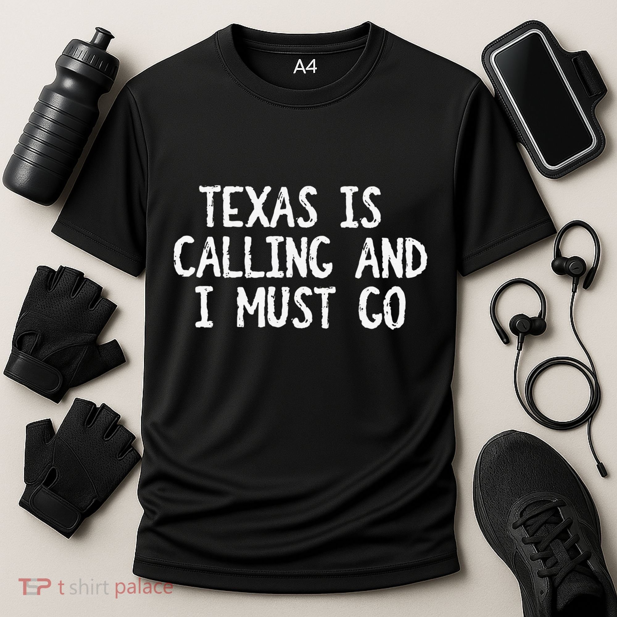 Texas is Calling and I Must Go Funny Home State Cooling Performance Crew T-Shirt
