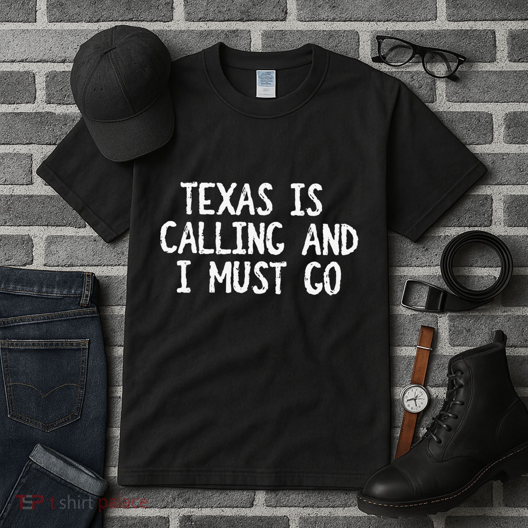 Texas is Calling and I Must Go Funny Home State Tall T-Shirt