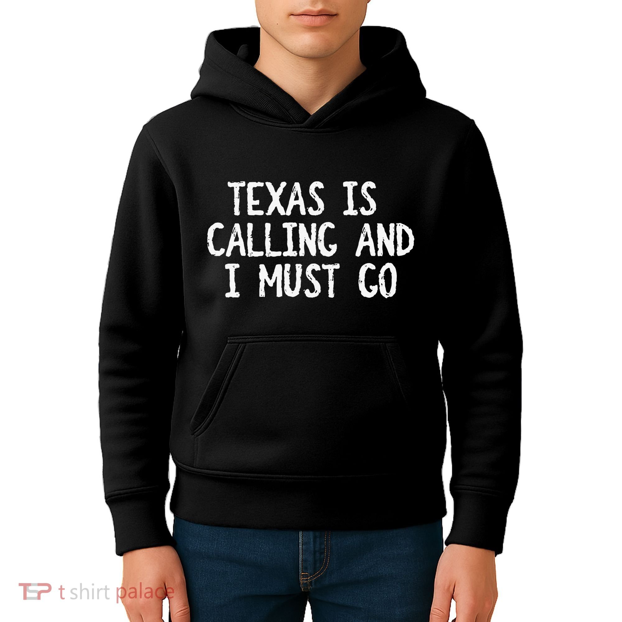 Texas is Calling and I Must Go Funny Home State Kids Hoodie
