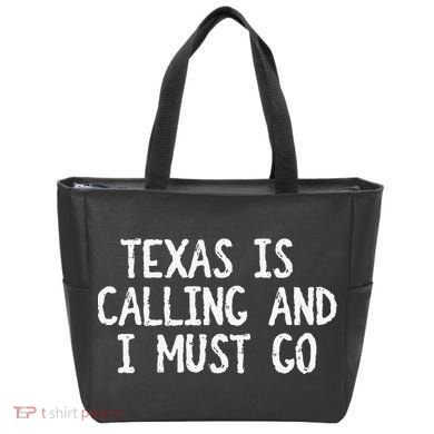 Texas is Calling and I Must Go Funny Home State Tote Bag