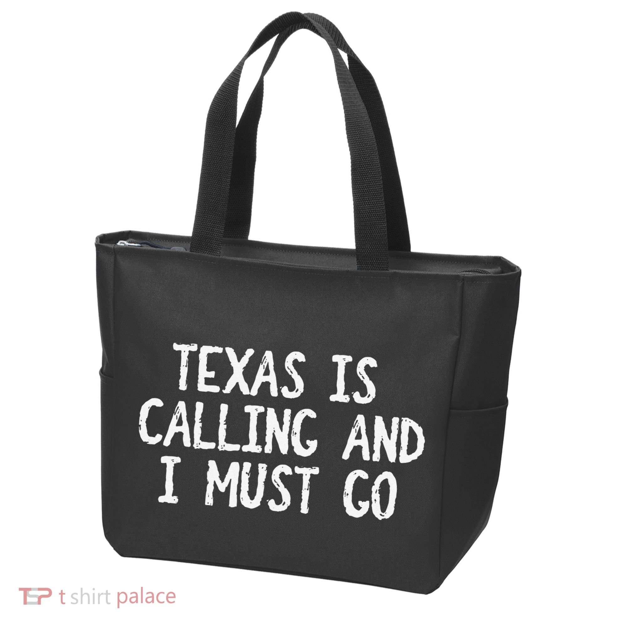 Texas is Calling and I Must Go Funny Home State Tote Bag