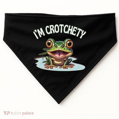Toad I’M Crotchety Cranky Ill Tempered Bad Mood Annoying Fun USA-Made Doggie Bandana