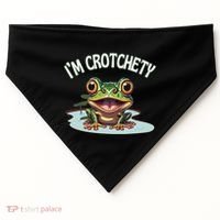 Toad I’M Crotchety Cranky Ill Tempered Bad Mood Annoying Fun USA-Made Doggie Bandana thumb 0