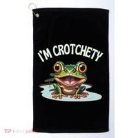 Toad I’M Crotchety Cranky Ill Tempered Bad Mood Annoying Fun Golf Towel thumb 0