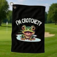 Toad I’M Crotchety Cranky Ill Tempered Bad Mood Annoying Fun Golf Towel thumb 1