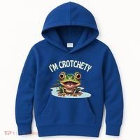 Toad I’M Crotchety Cranky Ill Tempered Bad Mood Annoying Fun Kids Hoodie thumb 0