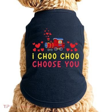 Train I Choo Choo Choose You Valentines Day Hearts Doggie Tank