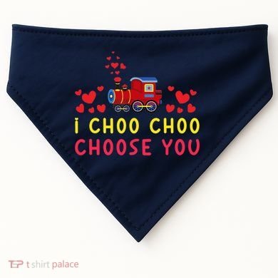 Train I Choo Choo Choose You Valentines Day Hearts USA-Made Doggie Bandana