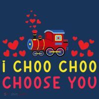 Train I Choo Choo Choose You Valentines Day Hearts Long Sleeve Shirt thumb 2