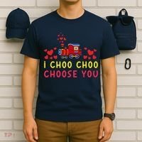 Train I Choo Choo Choose You Valentines Day Hearts T-Shirt thumb 6