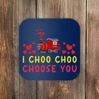Train I Choo Choo Choose You Valentines Day Hearts Coaster thumb 0
