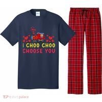 Train I Choo Choo Choose You Valentines Day Hearts Pajama Set thumb 0