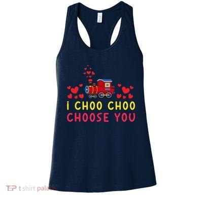 Train I Choo Choo Choose You Valentines Day Hearts Women's Tank Top