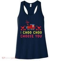 Train I Choo Choo Choose You Valentines Day Hearts Women's Tank Top thumb 0