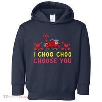Train I Choo Choo Choose You Valentines Day Hearts Toddler Hoodie thumb 0