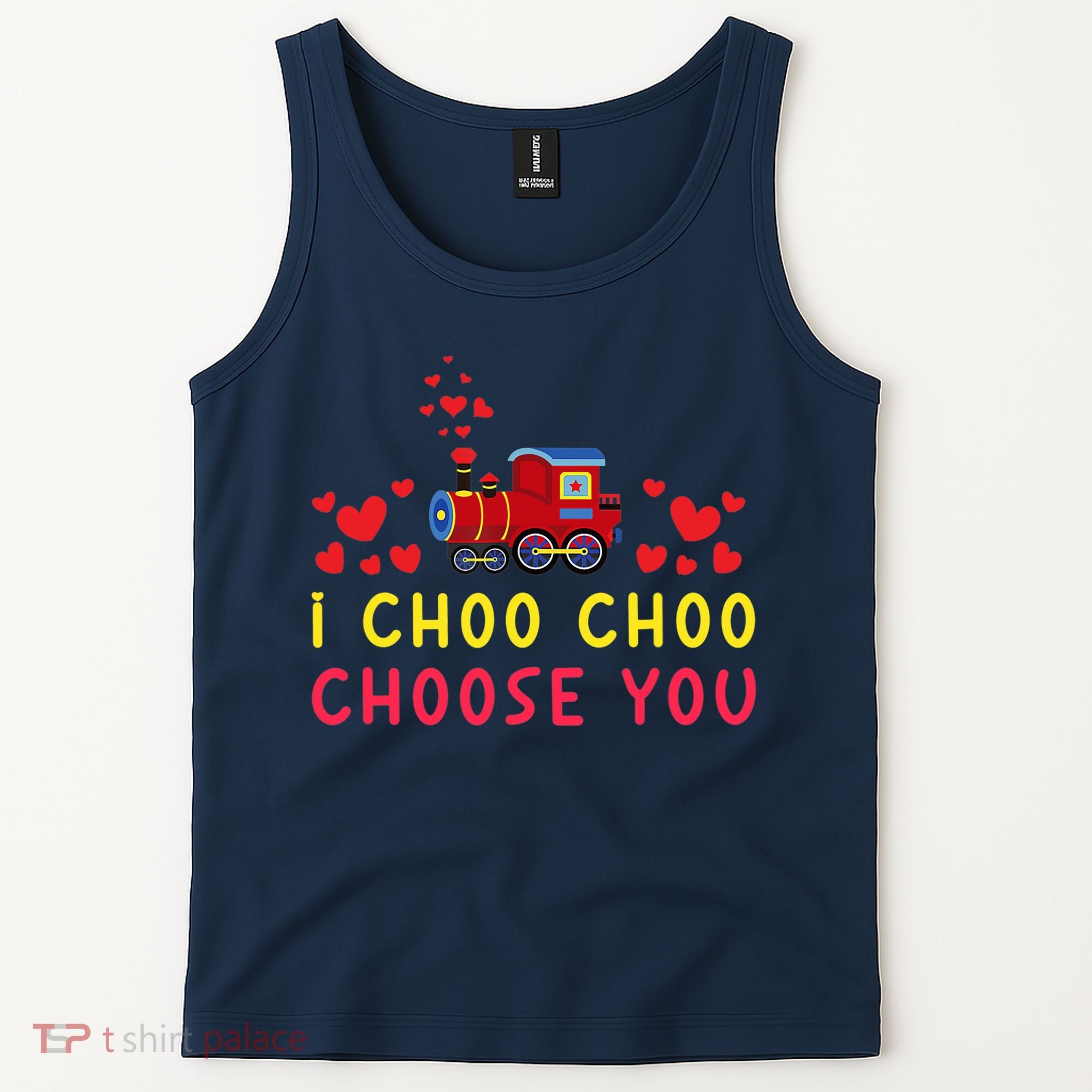 Train I Choo Choo Choose You Valentines Day Hearts Tank Top