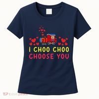 Train I Choo Choo Choose You Valentines Day Hearts Women's T-Shirt thumb 0