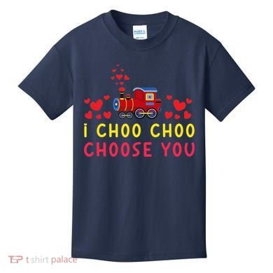 Train I Choo Choo Choose You Valentines Day Hearts Kids T-Shirt