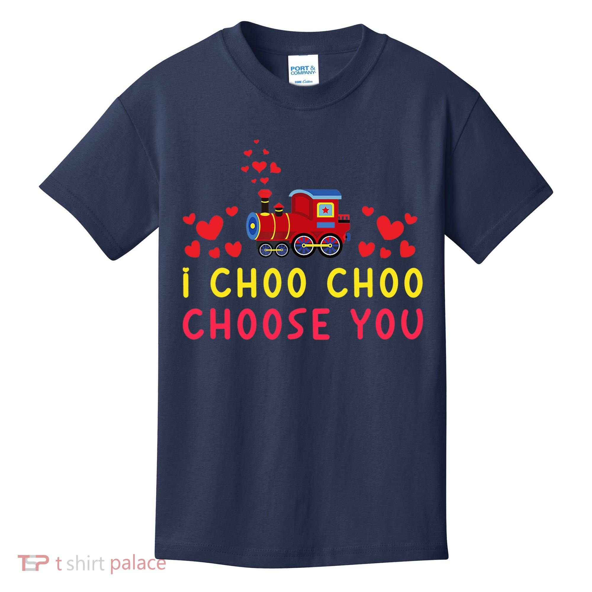 Train I Choo Choo Choose You Valentines Day Hearts Kids T-Shirt