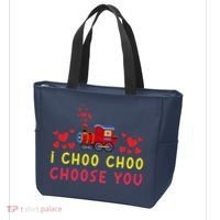 Train I Choo Choo Choose You Valentines Day Hearts Tote Bag thumb 3