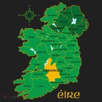 Tipperary Ireland County Map Eire Irish Travel Women's Sweatshirt thumb 2
