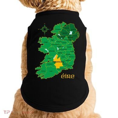 Tipperary Ireland County Map Eire Irish Travel Doggie Tank