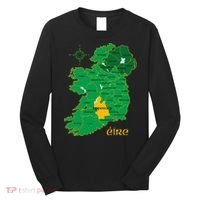 Tipperary Ireland County Map Eire Irish Travel Long Sleeve Shirt thumb 0