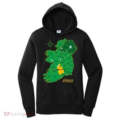 Tipperary Ireland County Map Eire Irish Travel Women's Hoodie