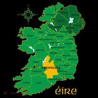 Tipperary Ireland County Map Eire Irish Travel Mousepad thumb 1
