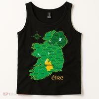 Tipperary Ireland County Map Eire Irish Travel Tank Top thumb 2