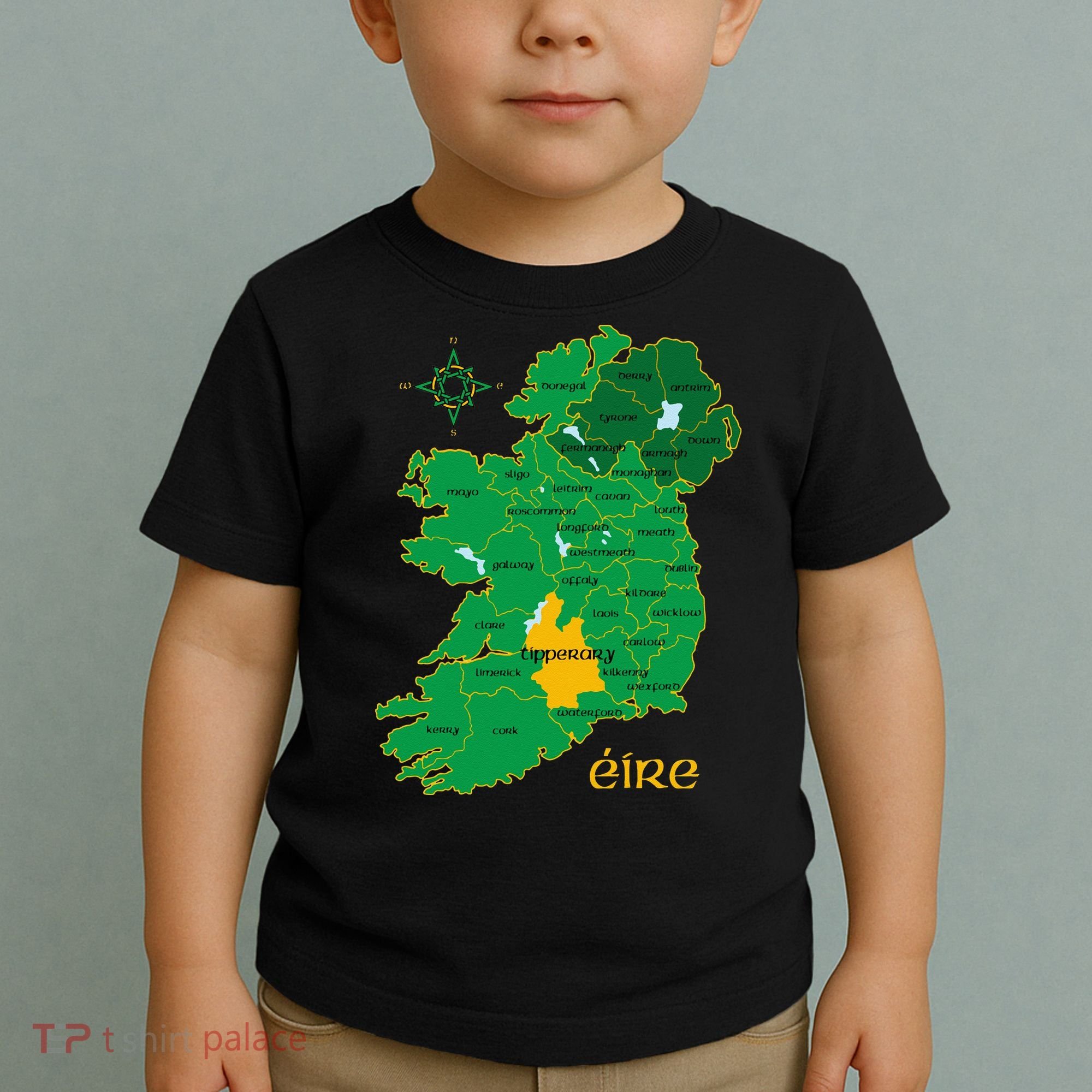 Tipperary Ireland County Map Eire Irish Travel Toddler T-Shirt