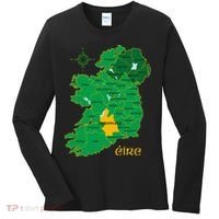 Tipperary Ireland County Map Eire Irish Travel Women's Long Sleeve Shirt thumb 0