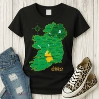 Tipperary Ireland County Map Eire Irish Travel Women's T-Shirt thumb 3
