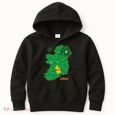 Tipperary Ireland County Map Eire Irish Travel Kids Hoodie