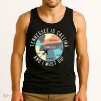 Tennessee Is Calling And I Must Go Tennessee State Tank Top thumb 3