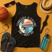 Tennessee Is Calling And I Must Go Tennessee State Tank Top thumb 4