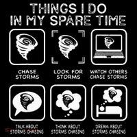 Things I Do In My Spare Time Storm Chasing Meteorologist Women's Hoodie thumb 2
