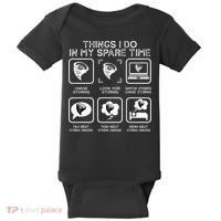 Things I Do In My Spare Time Storm Chasing Meteorologist Baby Bodysuit thumb 0