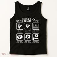 Things I Do In My Spare Time Storm Chasing Meteorologist Tank Top thumb 2