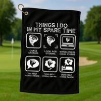 Things I Do In My Spare Time Storm Chasing Meteorologist Golf Towel thumb 1