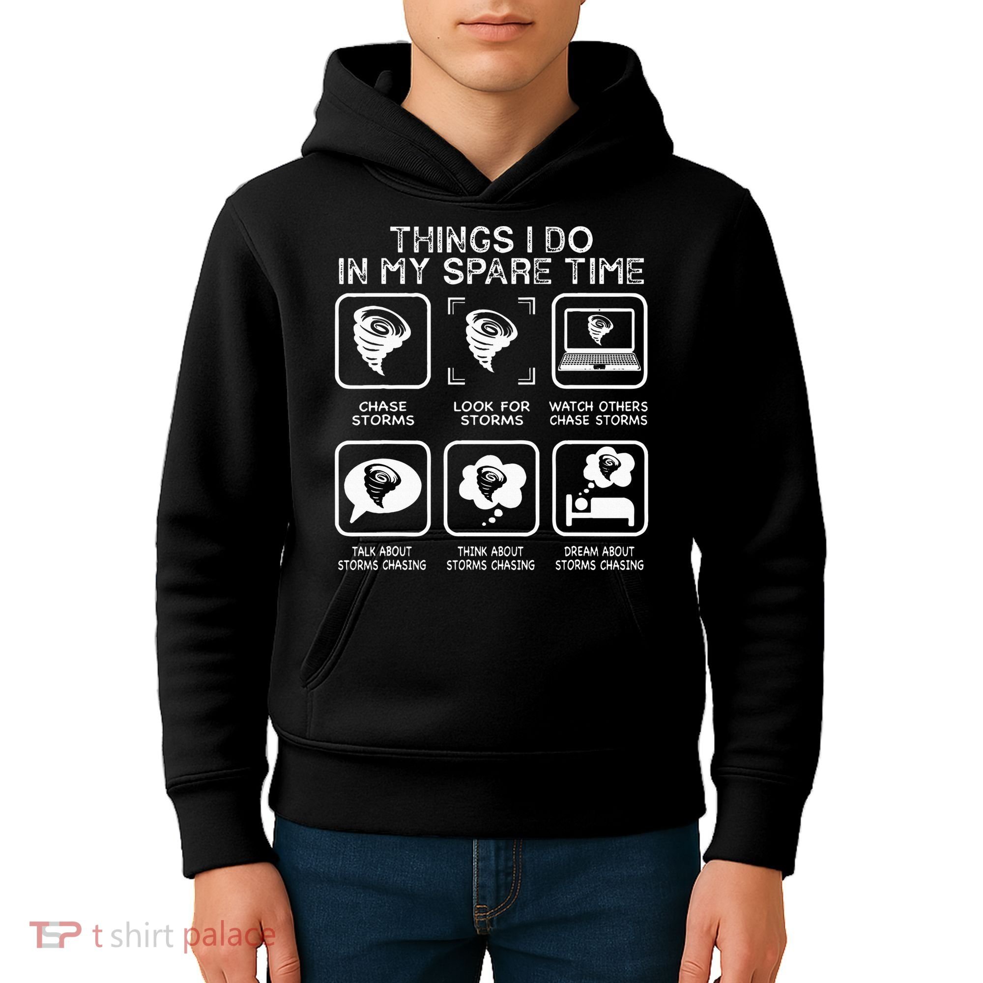 Things I Do In My Spare Time Storm Chasing Meteorologist Kids Hoodie